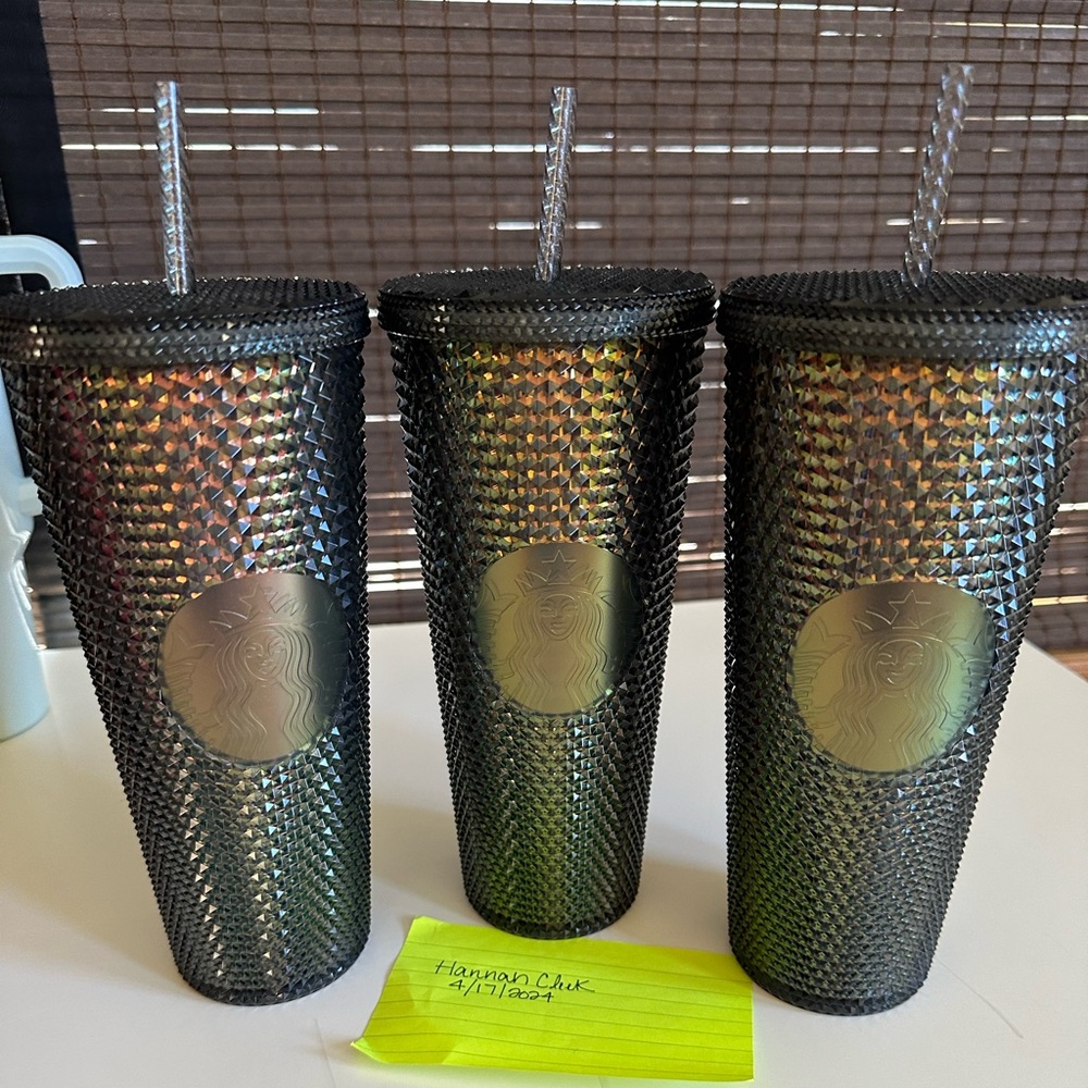 (2) BNWT Starbucks Disco Black Studded Tumbler